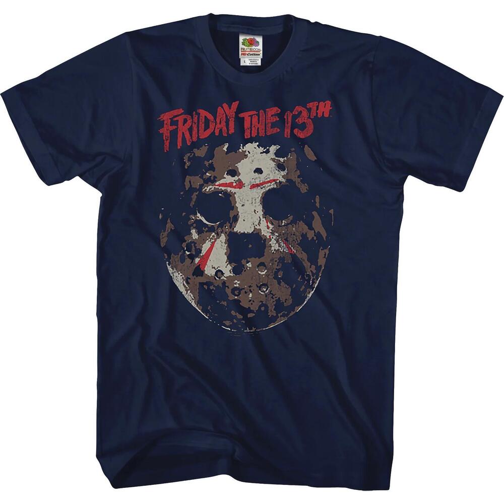 Distressed Hockey Mask Friday The 13Th Tshirt